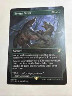 Savage Order (Borderless) Universes Beyond: Jurassic Pikachu World Collection... - Image 1