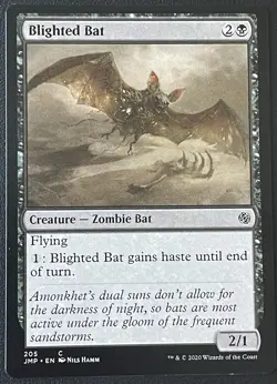 MISPRINT BLIGHTED BAT - UPSIDE DOWN BACK - MTG Magic the Gathering - Image 1
