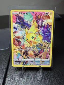 Pokemon Pikachu TCG Full Art Secret Rare Holo Card Crown Zenith 160/159 - Image 1