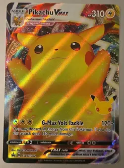 Pikachu VMAX SWSH062 Full Art PROMO Celebrations 25th Anniversary Pokemon TCG - Image 1