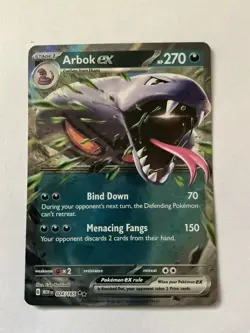 Arbok ex SV: Scarlet & Violet 151 Double Rare Holo 024/165 Pokemon Cards - Image 1