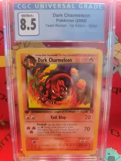 2000 Pokemon 1st Edition Dark Charmeleon 32/82 Team Rocket CGC 8.5 (PSA BGS) - Image 1