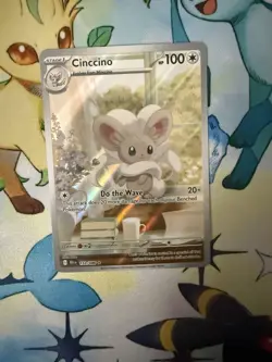 Pokemon Black Bolt Cinccino Illustration Rare Holo 153/086 English MINT GOLD - Image 1