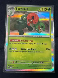 Scovillain 025/197 Sv03: Obsidian Flames Holo Rare Pokemon NM - Image 1