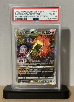 CHARIZARD VSTAR 2022 POKEMON BLACK STAR ULTRA PREMIUM #SWSH262 PSA 8 NM - Image 1