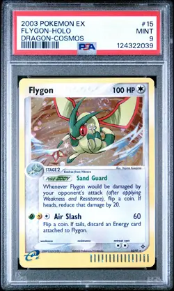 2003 POKEMON EX DRAGON COSMOS #15 FLYGON-HOLO PSA 9 - Image 1