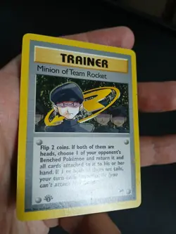 Minion of Team Rocket 1st Edition 113/132 Gym Heroes Trainer Pokemon WOTC LP - Image 4