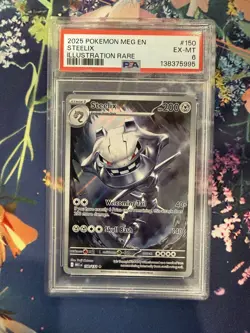 2025 POKEMON MEG EN-MEGA EVOLUTION ILLUSTRATION RARE #150 STEELIX PSA 6 - Image 1