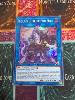 Yu-Gi-Oh! Folgo, Justics Fur Hire SOFU-EN047 Super Rare 1st Edition Near Mint - Image 1