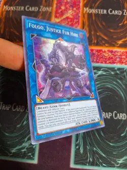 Yu-Gi-Oh! Folgo, Justics Fur Hire SOFU-EN047 Super Rare 1st Edition Near Mint - Image 2