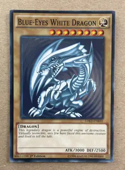 Blue-Eyes White Dragon LDK2-ENK01 YuGiOh 1st Edition- Original Art- NM/VLP - Image 1