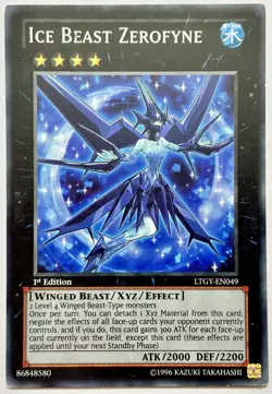 LTGY-EN049 Ice Beast Zerofyne - Rare 1st Edition Lightly Played YuGiOh Card - Image 1
