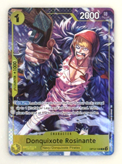 One Piece #OP12-108 Donquixote Rosinante Rare R Illustration Box.6 Promo - Image 1