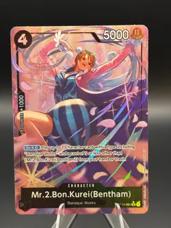 Mr.2.Bon.Kurei (Bentham) OP14-091 SR Alt Art One Piece TCG NM - Image 1