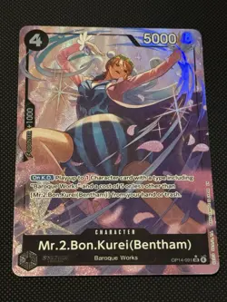 Mr.2.Bon.Kurei (Bentham) OP14-091 SR Alt Art One Piece TCG - Image 1