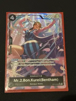 Mr.2.Bon.Kurei (Bentham) OP14-091 SR Alt Art One Piece TCG - Image 3
