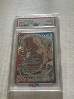 One Piece Paramount War Monkey D Garp OP02-002 Leader Alt Art Errata PSA 10 ENG - Image 1