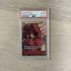 MONKEY.D.LUFFY ST01-012 PSA 10 OP05 ENGLISH ONE PIECE TCG 1ST ANNIVERSARY FOIL - Image 1