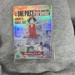 Bandai One Piece CCG Monkey D. Luffy US Voyage Promo Holo Card ST01-003 - Image 1
