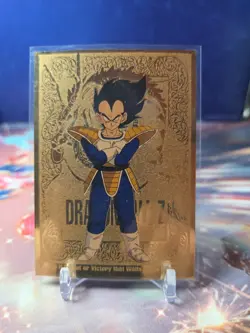 1998 Dragon Ball Z Vegeta Gold Foil Card #G2 Artbox FUNimation JPP/AMADA - Image 1