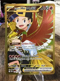 Pokemon TCG Ethan's Ho-Oh EX 239/182 Sv10: Destined Rivals Gold Holo Card NM - Image 1