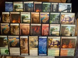 Magic the Gathering Spider-Man Trading Card Lot of 103 Land Cards - Image 1