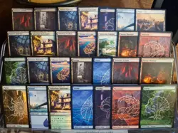 Magic the Gathering Spider-Man Trading Card Lot of 103 Land Cards - Image 2