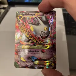 Pokemon TCG Black Star Promo Card M Gengar EX Shiny Holo Foil Rare XY166 - Image 1