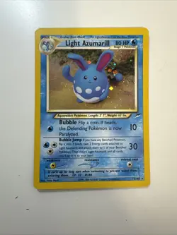 Light Azumarill 13/105 Neo Destiny Holo Rare Pokemon Card TCG LP - Image 1