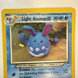 Light Azumarill 13/105 Neo Destiny Holo Rare Pokemon Card TCG LP - Image 2