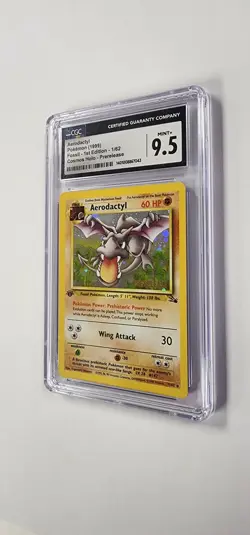 CGC 9.5 Pokemon Card: 1st Edition Aerodactyl Cosmos Holo Prerelease 1/62 - Image 2