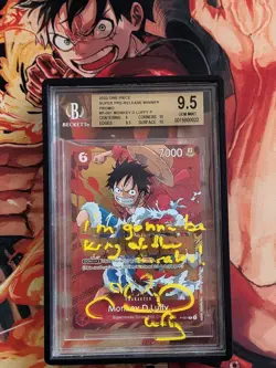 Monkey.D.Luffy Super Pre-Release Winner One Piece Cards Foil Bgs 9.5 Not A 10 - Image 1