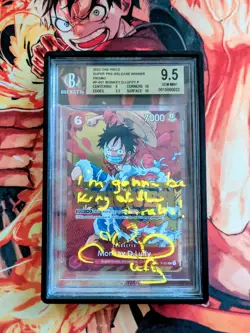 Monkey.D.Luffy Super Pre-Release Winner One Piece Cards Foil Bgs 9.5 Not A 10 - Image 2