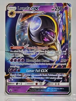 Pokemon Card Lunala GX SM17 Black Star Promo HOLO RARE - NM - Image 1