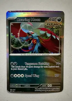 2025 POKEMON ROARING MOON PRISMATIC EVOLUTIONS #065/131 RARE ANCIENT ERROR CARD - Image 1
