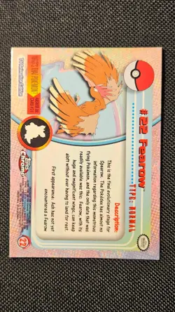 Pokemon Card - #22 Fearow 2000 Topps Chrome TV Animation Edition - Image 3