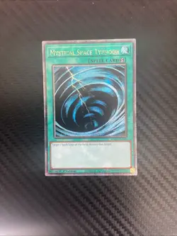 Mystical Space Typhoon Quarter Century Secret Rare Card RA02-EN048 NEAR MINT - Image 1