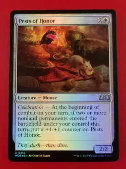 1x Pests of Honor | FOIL | Wilds of Eldraine | MTG Magic Cards - Image 1