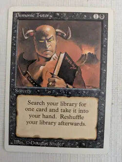 Demonic Tutor Revised MTG Exc Free shipping with tracking - Image 1