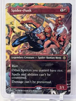 Spider-Punk (0207) (Borderless) Marvel's Spider-Man Normal NM Magic MTG R 207 - Image 1
