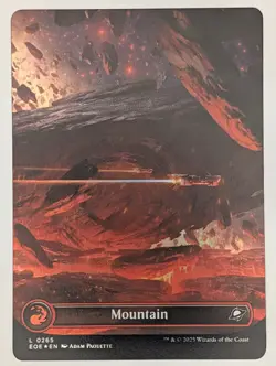 (Foil) Mountain (0265) (Borderless) (0265) Edge of Eternities NM - Image 1
