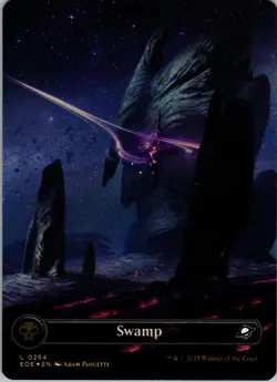 Swamp (0264) (Borderless) - Foil - L - - Edge of Eternities - #264 - NM - MTG - Image 1