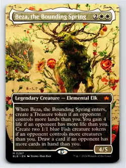 Beza, the Bounding Spring (Borderless) M Bloomburrow # 287 NM Normal - Image 1