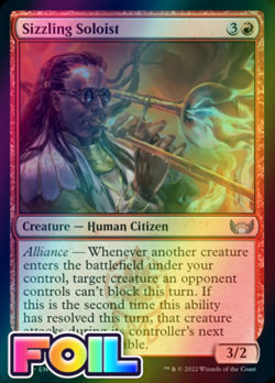 x1 Sizzling Soloist SNC MTG 123/281 FOIL UNCOMMON M/NM 1x - Image 1