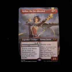 MTG Kellan, the Fae-Blooded (Borderless) Wilds of Eldraine NM M Magic - Image 1