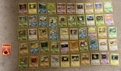 Pokemon 50 Random Cards Bulk Lot - Common Vintage, Moderately Played - Image 1