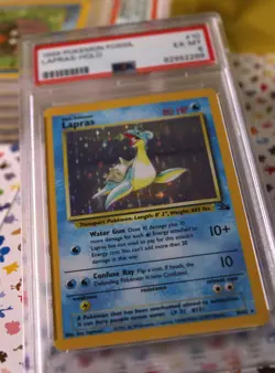 PSA Ex-Mint 6 Lapras Holo #10 from 1999 Pokemon Fossil - Image 4