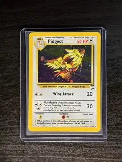 Pokemon Pidgeot TCG Base Set 2 Holo Unlimited Rare Card 14/130 NM Condition - Image 1
