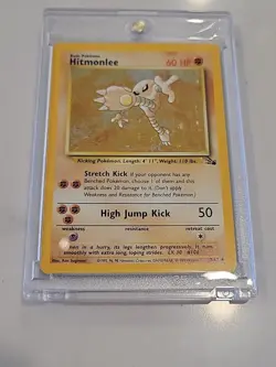 Hitmonlee 7/62 Pokemon TCG Fossil Set Holo - Image 1