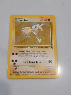 Hitmonlee 7/62 Pokemon TCG Fossil Set Holo - Image 2